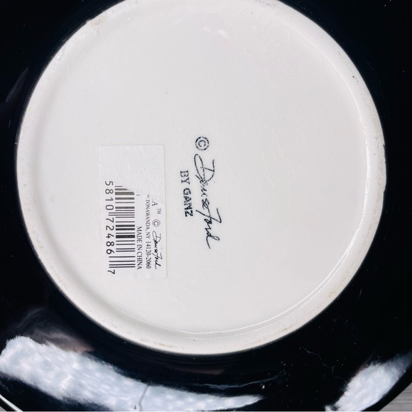 Strawberry Colander Bowl with Plate Saucer Denise Ford Ganz Ceramic Whimsical - Picture 4 of 7